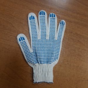 Перчатки ХБ с ПВХ (4нити)