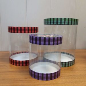 Коробки подарочные круглые прозрачные 17*20, 20*24, 23*30см
