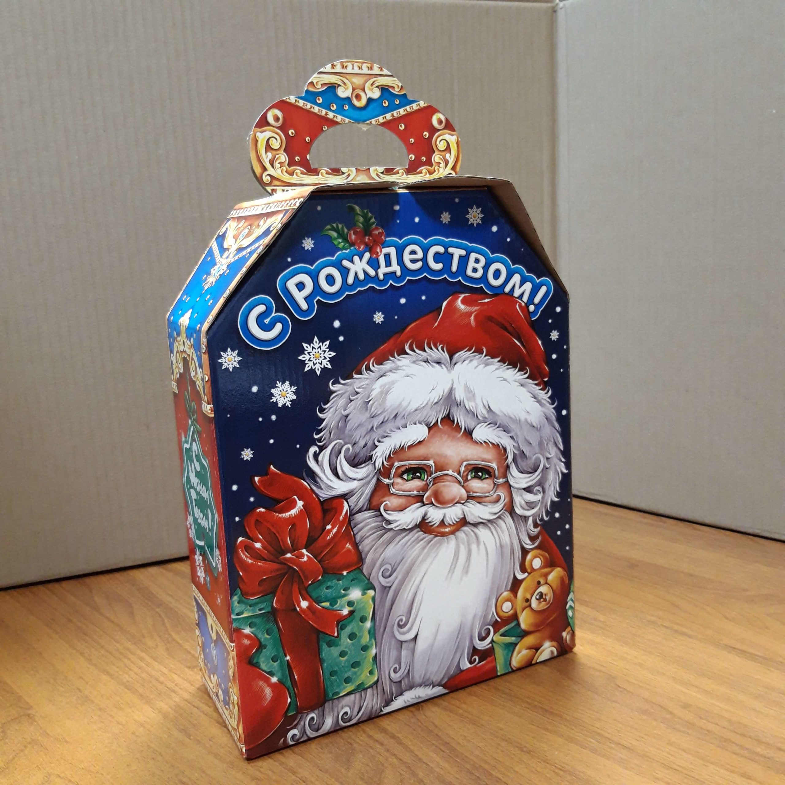 Коробка НГ "Новогодняя компания (Снегурочка)" 2500гр 220*95*290/360мм