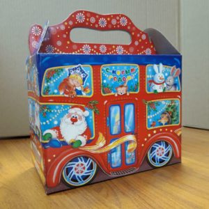 Коробка НГ "Экспресс Почта (Автобус)" 2500гр 245*130*195/265 мкг
