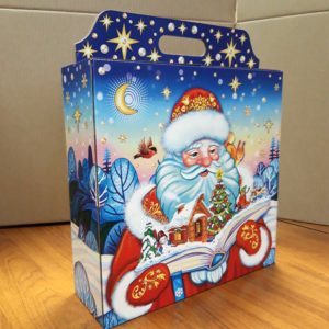 Коробка НГ "Золотая метель (НГ Сказка)" 4000гр 330*110*330/400мм